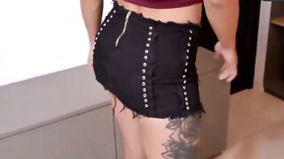 Hot Latina Brunette Gets Doggystyle Creampie