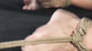 Gloved Dom Flogs Bound Sub Then Face and Ass Fucks