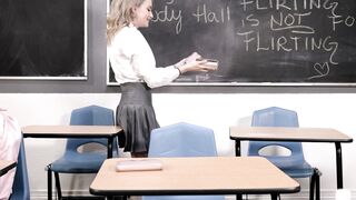 Petite college girl Fae Craves ASMR Detention