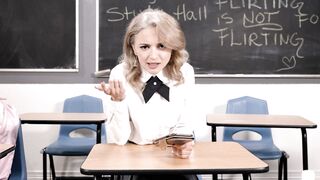 Petite college girl Fae Craves ASMR Detention