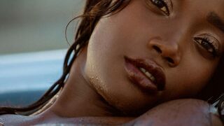 Ebony Teen Mimi Desuka Shows Off Her Natural Boobs and Black Pussy Outdoors
