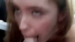 Zoey Luna Gives Red a Deep Throat BJ in Tesla