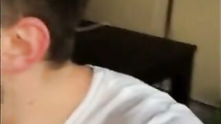Amateur Gay Blowjob and Cum gift
