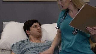 Nurse Janelle Fennec Gives a Passionate Blowjob to Her Sick Patient