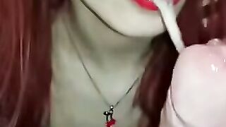 Marina Casare's Argentine POV Blowjob and Facial