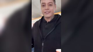 Amateur Couple Gets a Scorching Latina in Public
