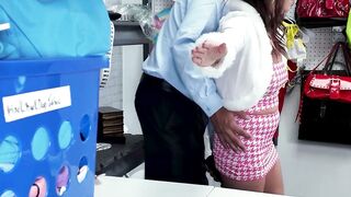 Guard Juan Largo Chains Shoplifter Khloe for Rough Sex