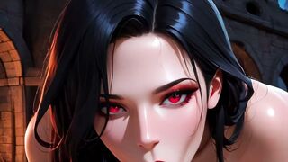 Medieval Beauty Gets Messy Facial in Burning Castle Hentai