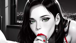 Busty Babe in Red Dress Exposes Perfect Tits for Intense City Sex (AI Anime)