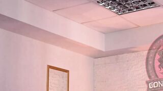 Luxury Club Shemale in Red Lingerie Strip & Fingering