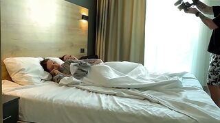 Unspoiled Step Mom, Step Sis & Friend Share Bed in Amateur Threesome