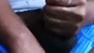 Hung Black Stud Masturbates His Big Cock