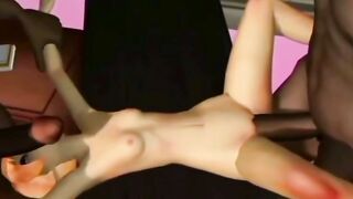 Petite Blonde Takes On Three Big Black Cocks
