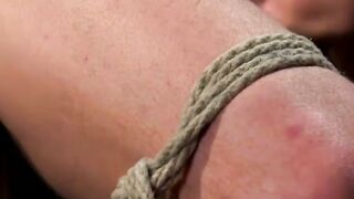 Muscle Stud Alex Mecum Suspended in Rope Bondage by Sebastian Keys