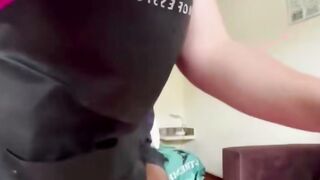 Big Ass Hairdresser Melissa Matthews Gets Creampied By Client