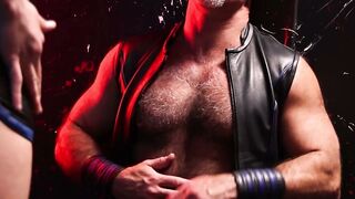 Leather Daddy Kev Breeds Adam Banks in a Public Sling