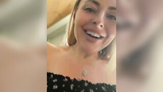 Tattooed Blonde Masturbates with Toys by Scenic Window