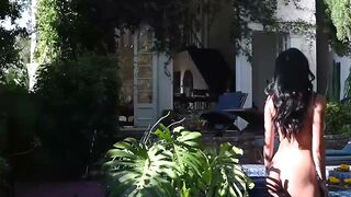 Glamorous Asian Teen Lily Andrews Shows Off Big Boobs Naked Outdoors