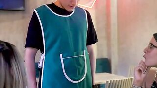 Horny latina Kylei Ellish instructs her stepdaughter and the waiter in tough