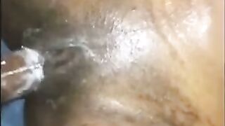 Redbone Amateur POV: Creaming on a Big Black Cock