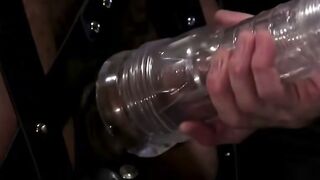 Blindfolded Leather Sub Tormented by Buck Wright, Sebastian Keys & Dominic Pacifico