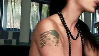 Stunning 19-Year-Old Brunette in a Wild Threesome Double Penetration