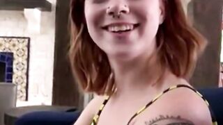 Small Gothic Teen Gives Fast Cumming Blowjob