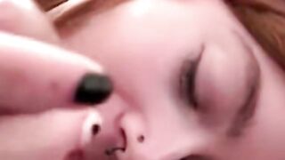Small Gothic Teen Gives Fast Cumming Blowjob