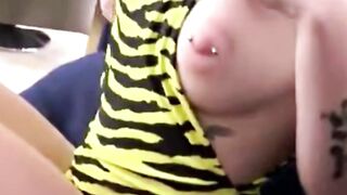 Small Gothic Teen Gives Fast Cumming Blowjob