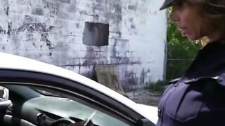 Abigail Mac Gets a Punishing Blowjob in the Police Station