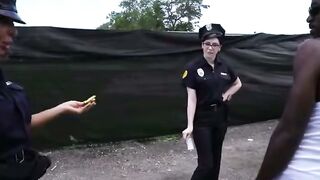 Abigail Mac Gets a Punishing Blowjob in the Police Station