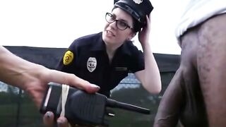 Abigail Mac Gets a Punishing Blowjob in the Police Station