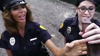 Abigail Mac Gets a Punishing Blowjob in the Police Station
