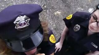 Abigail Mac Gets a Punishing Blowjob in the Police Station