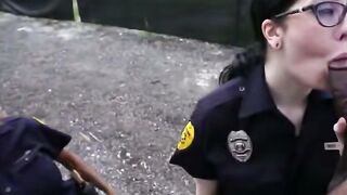Abigail Mac Gets a Punishing Blowjob in the Police Station