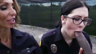Abigail Mac Gets a Punishing Blowjob in the Police Station