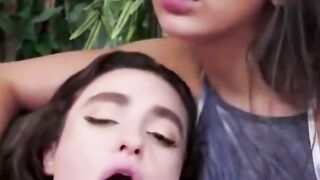 Nerd With Glasses Licks The Pies Of Two Beauties