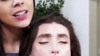 Nerd With Glasses Licks The Pies Of Two Beauties