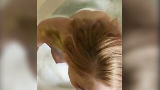 Ginger Monica Shpak Gives A Blowjob In Bubble Bath