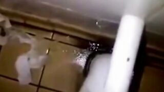 Laura's Interracial Gloryhole Blowjob and Swallow