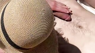 Ex-wife Gets Double Cumshot on Outdoors Beach With Hubby and Friend