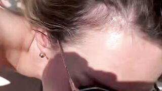 Ex-wife Gets Double Cumshot on Outdoors Beach With Hubby and Friend