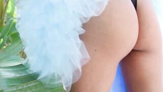 Julie Kay Gets naked Nude by the Pool