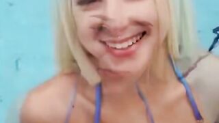 pov: Blonde Bikini Skylar Vox Blows Huge Penis
