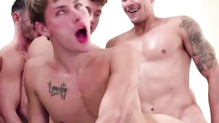 Cyrus Stark Takes 15 Loads in Epic Gay Anal Gangbang
