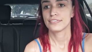 Brazilian Amateur Car Sex with Deepthroat and Blowjob