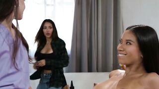 Vanessa Sky & Selena Love's Erotic Massage Threesome