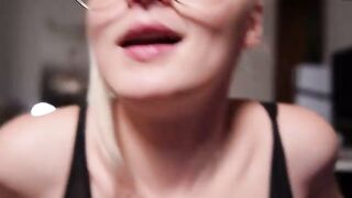 POV: Blonde Teen in Glasses Caught Draining Off