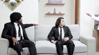 Pulp Fiction Parody: Mia Wallace's Double Anal with Vincent and Jules