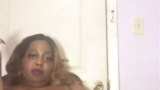 African BBW Gets a Double Sex Toy Penetration